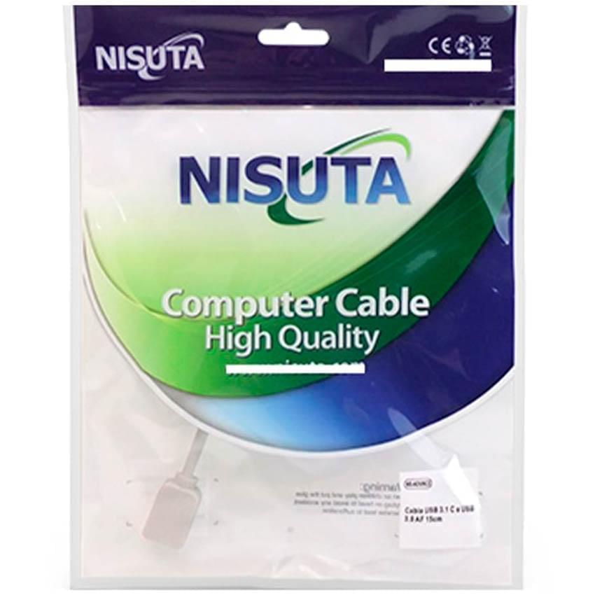 Adaptador Otg Usb H A Usb M Nisuta Ns-Adusc3 Negro